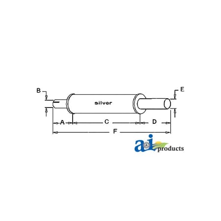 A & I Products Muffler 23" x7" x7" A-32999A